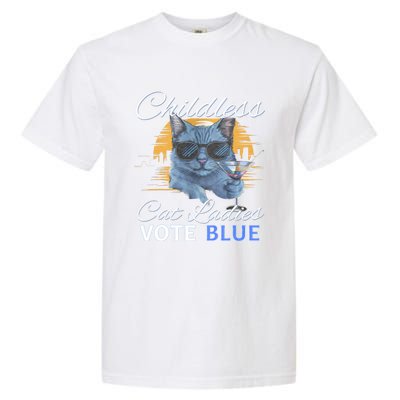 Childless Cat Ladies Vote Blue In November Kamala President Garment-Dyed Heavyweight T-Shirt