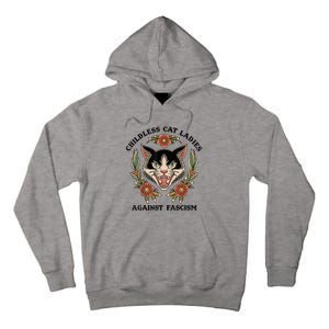 Childless Cat Ladies Against Fascism Tall Hoodie