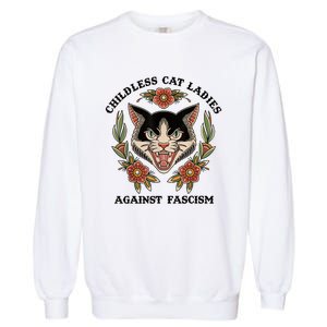 Childless Cat Ladies Against Fascism Garment-Dyed Sweatshirt