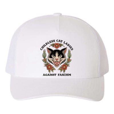 Childless Cat Ladies Against Fascism Yupoong Adult 5-Panel Trucker Hat