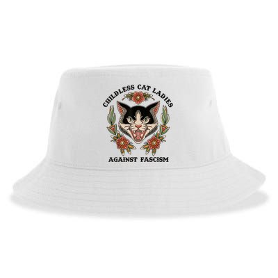 Childless Cat Ladies Against Fascism Sustainable Bucket Hat