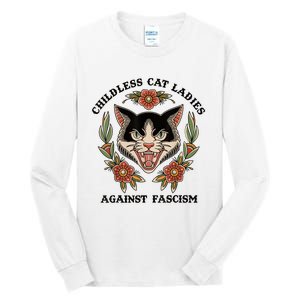 Childless Cat Ladies Against Fascism Tall Long Sleeve T-Shirt