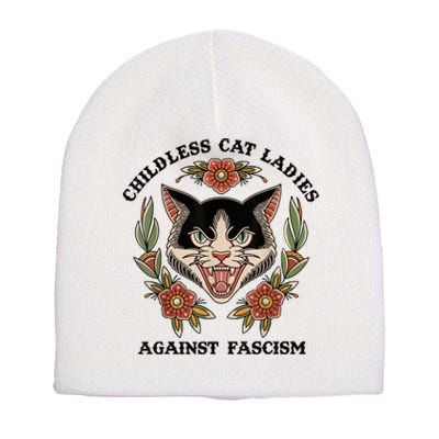 Childless Cat Ladies Against Fascism Short Acrylic Beanie