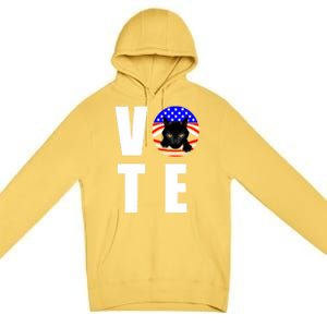 Childless Cat Ladies Vote 2024 Retro American Flag Stars Premium Pullover Hoodie