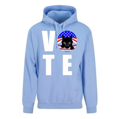 Childless Cat Ladies Vote 2024 Retro American Flag Stars Unisex Surf Hoodie