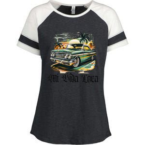 Chicano Culture Lowriders Classic Mi Vida Loca Lowrider Enza Ladies Jersey Colorblock Tee