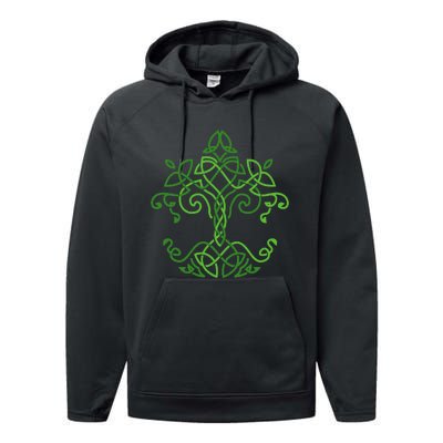 celtic Clover Leaf Party Saint Shenanigan Clover Irishman Performance Fleece Hoodie