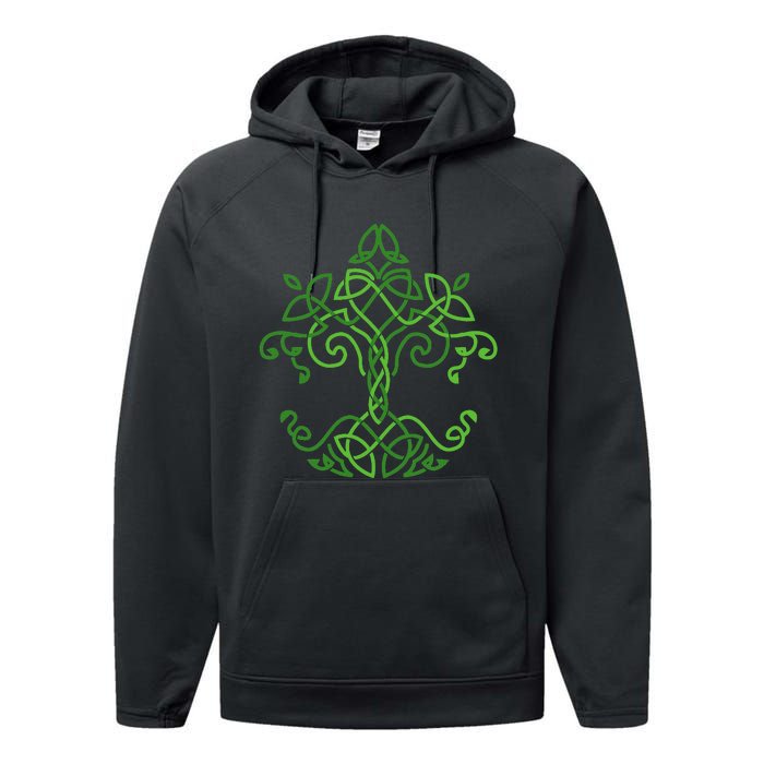 celtic Clover Leaf Party Saint Shenanigan Clover Irishman Performance Fleece Hoodie