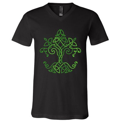 celtic Clover Leaf Party Saint Shenanigan Clover Irishman V-Neck T-Shirt