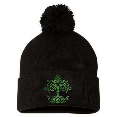 celtic Clover Leaf Party Saint Shenanigan Clover Irishman Pom Pom 12in Knit Beanie