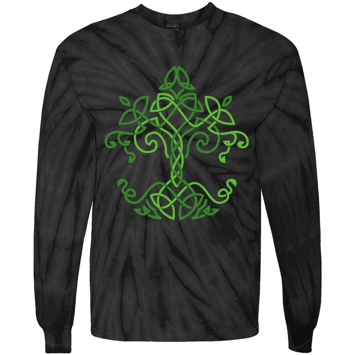 celtic Clover Leaf Party Saint Shenanigan Clover Irishman Tie-Dye Long Sleeve Shirt