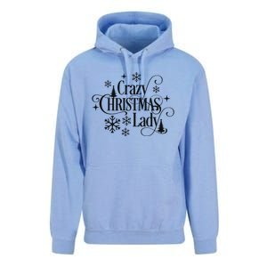 Crazy Christmas Lady Unisex Surf Hoodie