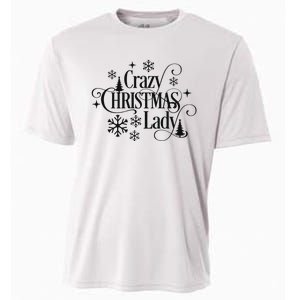 Crazy Christmas Lady Cooling Performance Crew T-Shirt