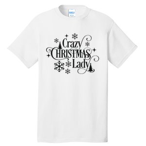 Crazy Christmas Lady Tall T-Shirt