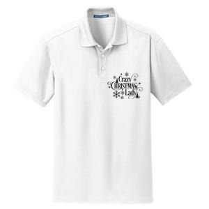 Crazy Christmas Lady Dry Zone Grid Polo