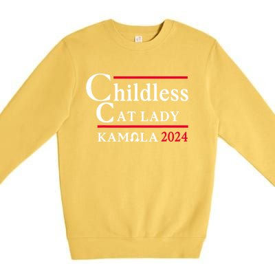 Childless Cat Ladies For Kamala 2024 Premium Crewneck Sweatshirt