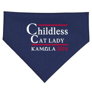 Childless Cat Ladies For Kamala 2024 USA-Made Doggie Bandana