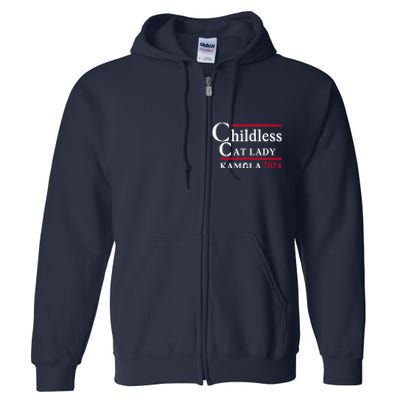 Childless Cat Ladies For Kamala 2024 Full Zip Hoodie