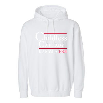 Childless Cat Ladies For Kamala 2024 Garment-Dyed Fleece Hoodie