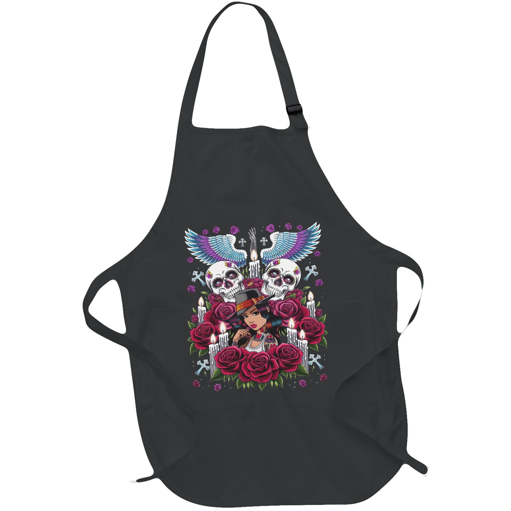 Chicano Chicana La Raza Barrio Tattoo Art Death Apron