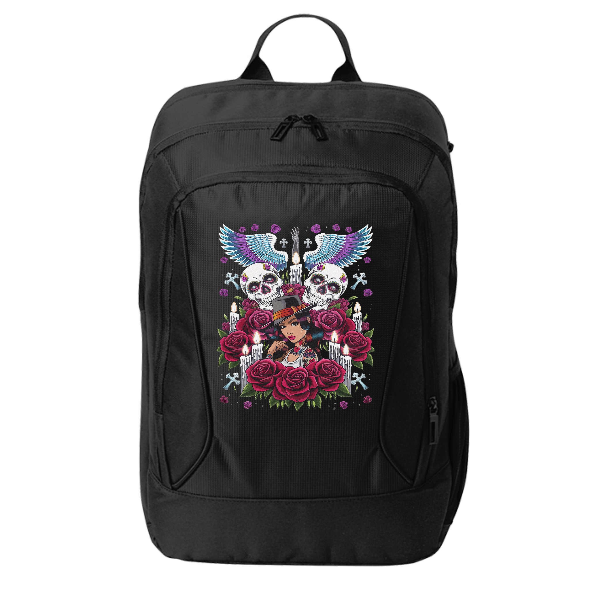 Chicano Chicana La Raza Barrio Tattoo Art Death City Backpack