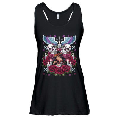 Chicano Chicana La Raza Barrio Tattoo Art Death Ladies Essential Flowy Tank