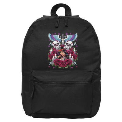 Chicano Chicana La Raza Barrio Tattoo Art Death 16 in Basic Backpack