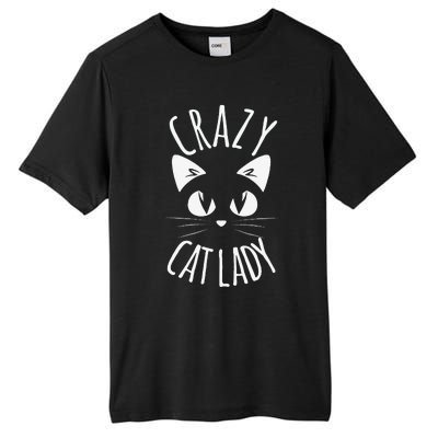 CRAZY CAT LADY Funny Fur Mom Mother's Day Christmas Birthday Tall Fusion ChromaSoft Performance T-Shirt