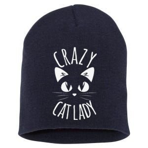 CRAZY CAT LADY Funny Fur Mom Mother's Day Christmas Birthday Short Acrylic Beanie