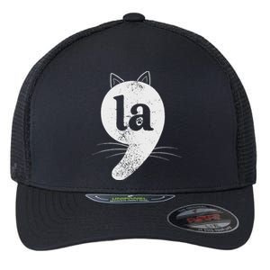 Cat Comma La Kamala Harris For President 2024 Election Flexfit Unipanel Trucker Cap