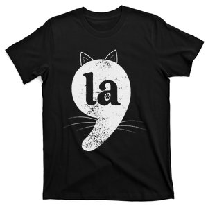 Cat Comma La Kamala Harris For President 2024 Election T-Shirt