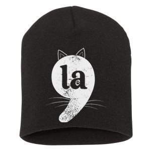 Cat Comma La Kamala Harris For President 2024 Election Short Acrylic Beanie