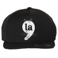 Cat Comma La Kamala Harris For President 2024 Election Wool Snapback Cap