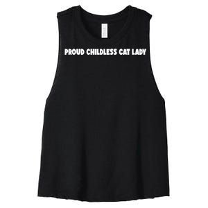 Childless Cat Lady For Cat Mom Women Cat Lady Women's Racerback Cropped Tank