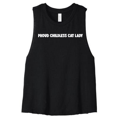 Childless Cat Lady For Cat Mom Women Cat Lady Women's Racerback Cropped Tank