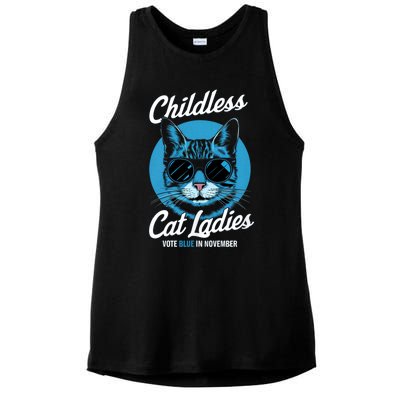 Childless Cat Ladies Vote Blue In November Democrats Liberal Ladies PosiCharge Tri-Blend Wicking Tank