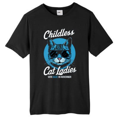 Childless Cat Ladies Vote Blue In November Democrats Liberal Tall Fusion ChromaSoft Performance T-Shirt