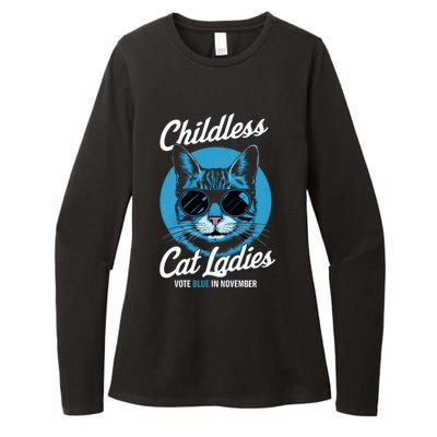 Childless Cat Ladies Vote Blue In November Democrats Liberal Womens CVC Long Sleeve Shirt