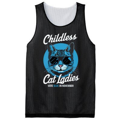 Childless Cat Ladies Vote Blue In November Democrats Liberal Mesh Reversible Basketball Jersey Tank