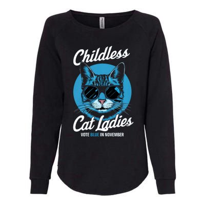 Childless Cat Ladies Vote Blue In November Democrats Liberal Womens California Wash Sweatshirt