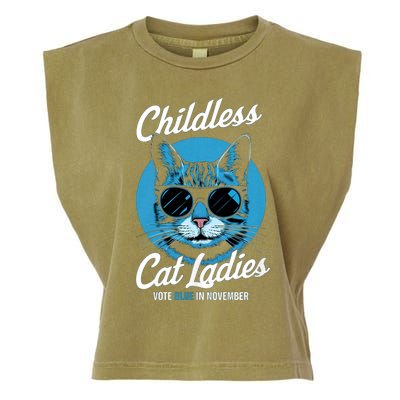 Childless Cat Ladies Vote Blue In November Democrats Liberal Garment-Dyed Women's Muscle Tee