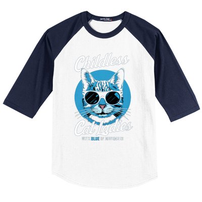 Childless Cat Ladies Vote Blue In November Democrats Liberal Baseball Sleeve Shirt