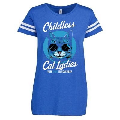 Childless Cat Ladies Vote Blue In November Democrats Liberal Enza Ladies Jersey Football T-Shirt