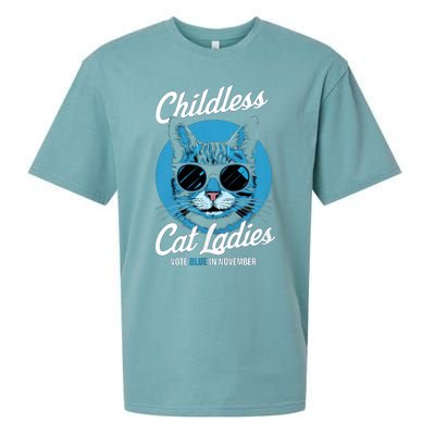 Childless Cat Ladies Vote Blue In November Democrats Liberal Sueded Cloud Jersey T-Shirt