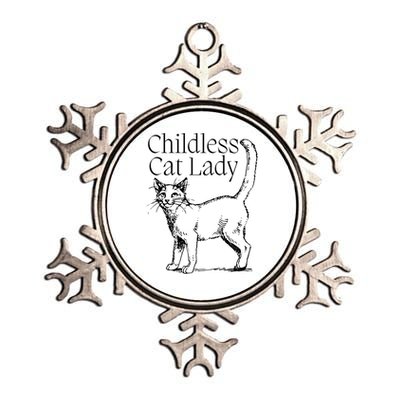 Childless Cat Ladies For Kamala 2024 Metallic Star Ornament