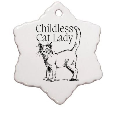 Childless Cat Ladies For Kamala 2024 Ceramic Star Ornament