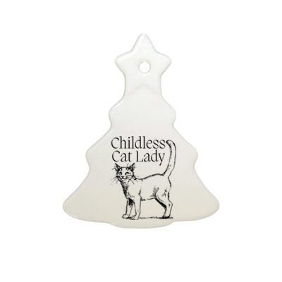 Childless Cat Ladies For Kamala 2024 Ceramic Tree Ornament