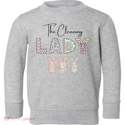 Cute Cleaning Lady Easter Toddler Sweatshirt