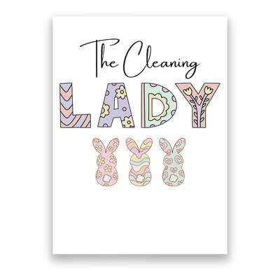 Cute Cleaning Lady Easter Poster