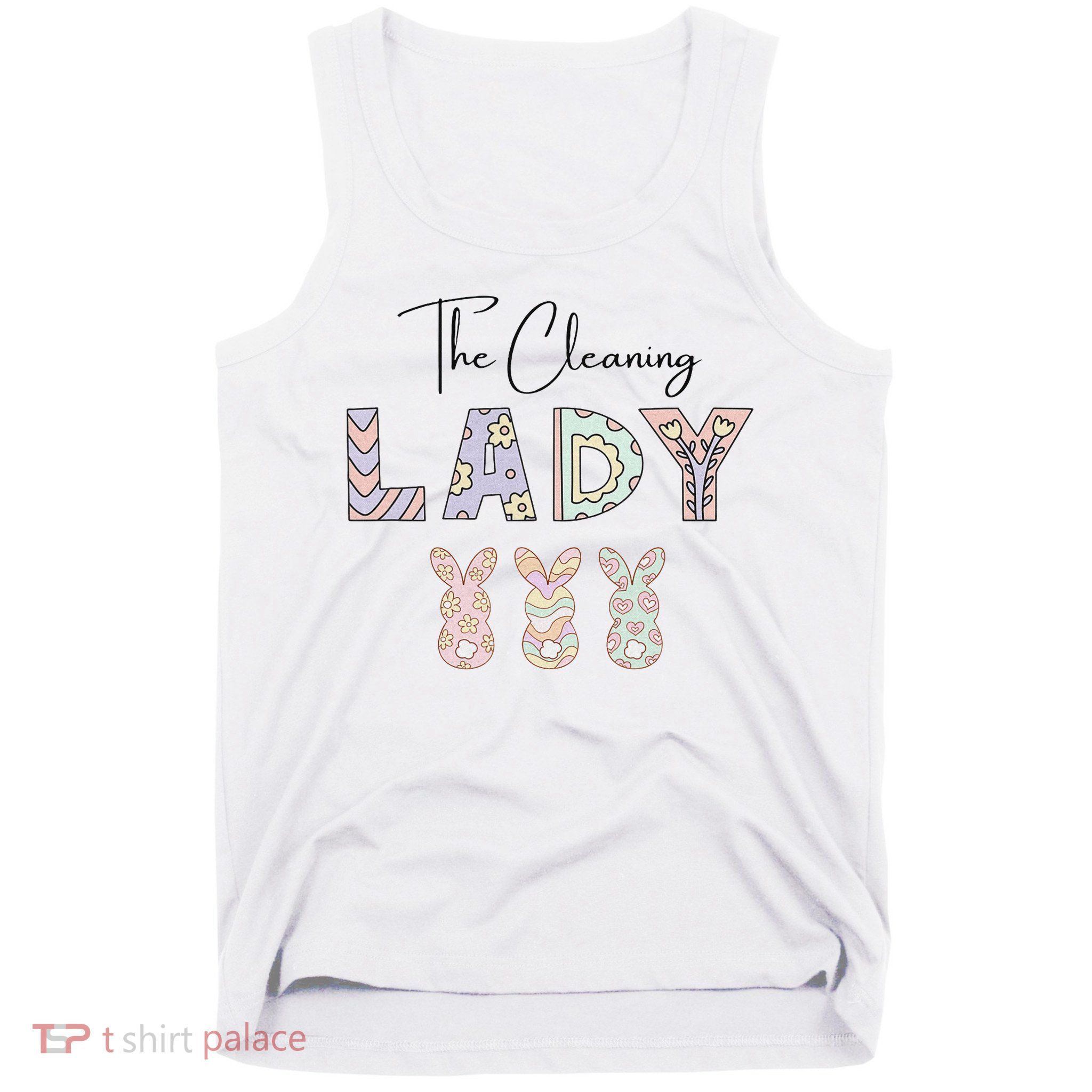 Cute Cleaning Lady Easter Tank Top